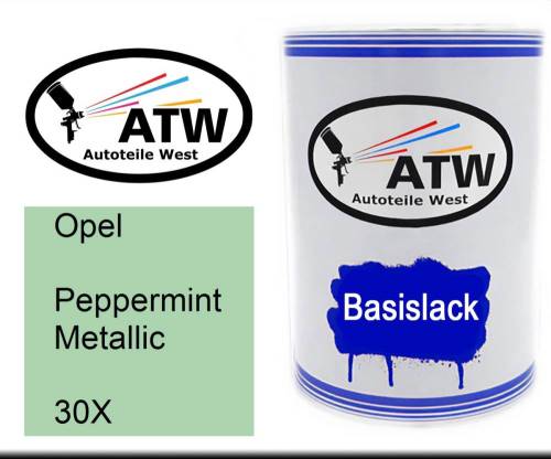 Opel, Peppermint Metallic, 30X: 500ml Lackdose, von ATW Autoteile West.